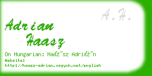 adrian haasz business card